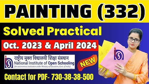 nios painting 332 practical file english medium | nios 12th painting practical file 2023-24