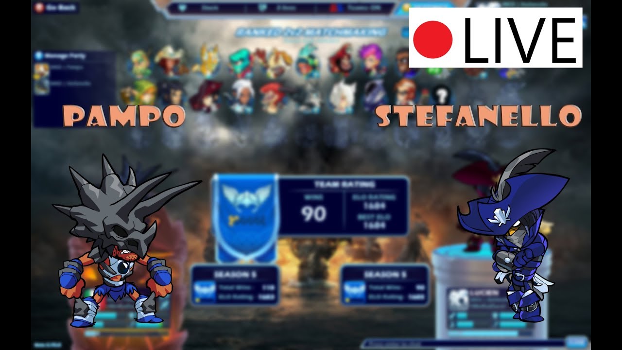 BRAWLHALLA: Scalata a Platino 2v2 Con Stefanello pt.1 [LIVE ITA]