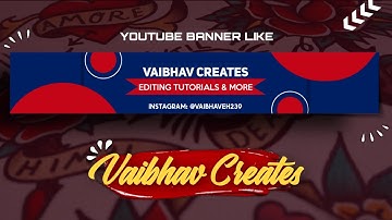 Make YouTube Banner Like Vaibhav Creates 🔥 Pixel Lab Tutorial