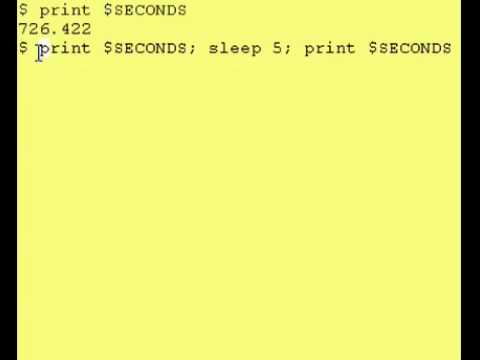 ntro To Korn Shell - 22f - Timing How Long It Takes A Program To Run