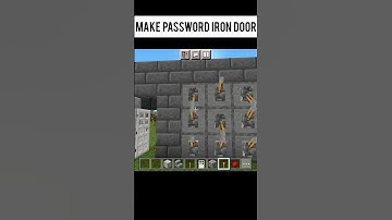 Make password iron door || Minecraft pe 🔐🔐🔐