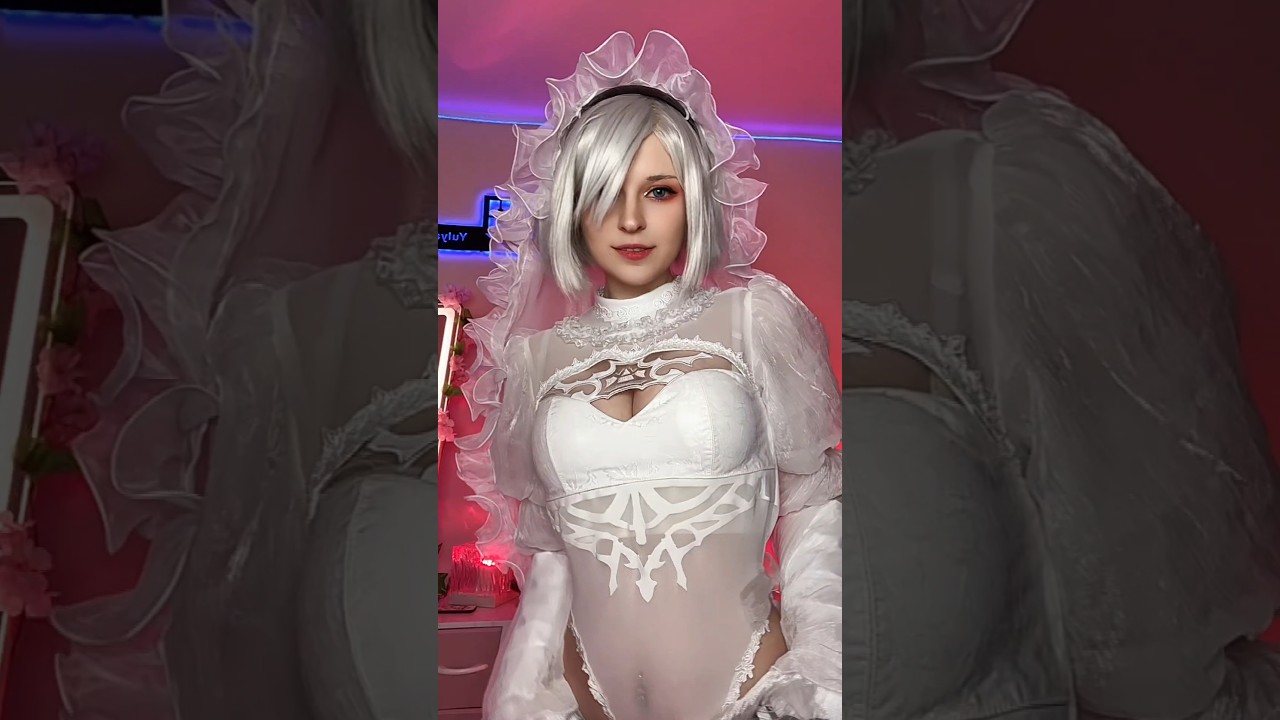 Bride 2B's here🖤 let's find the groom😸 #cosplay #animegameycosplay #nierautomata #2b #cosplaygirl