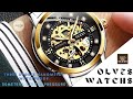 Buy OLEVS Automatic Analogue Mens Luxury Watch Black  Gold Dial at Amazon in