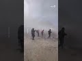 لحظات پایین آمدن ابرها در قله سبلان