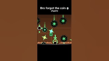 (Geometry Dash) Bro forgot the coin 💀 (Again) #geometrydash #shorts #makethisgoviral
