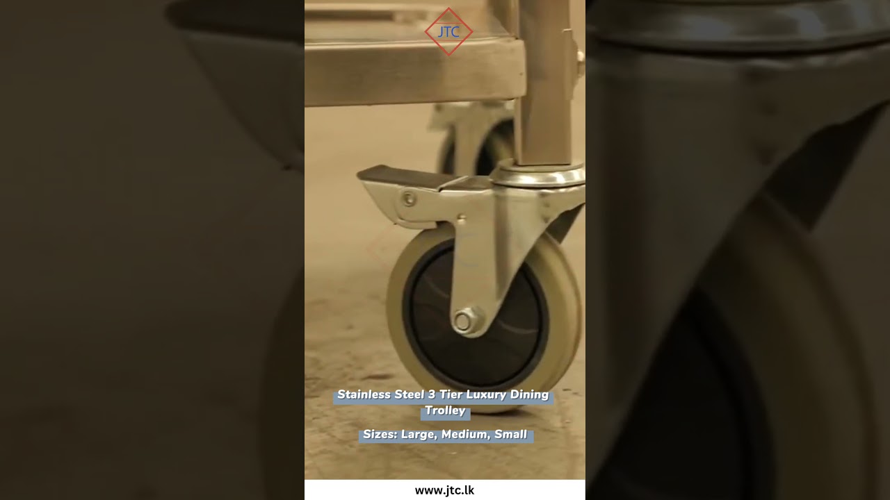 Stainless Steel 3 Tier Luxury Dining Trolley in Sri Lanka