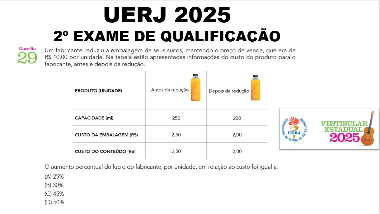 UERJ 2024/2025 - 2º EXAME DE QUALIFICAÇÃO - RESOLUÇÃO SIMPLIFICADA - Um ...