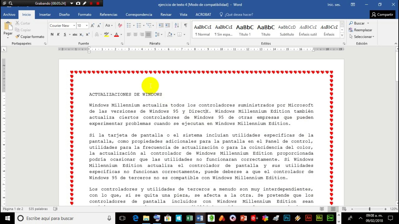 grado Marchito Limón bordes y sombreados en word 2016 Gran engaño