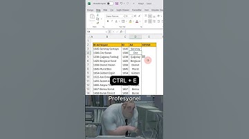 Excel’de CTRL + E hızlı doldurma. #excel