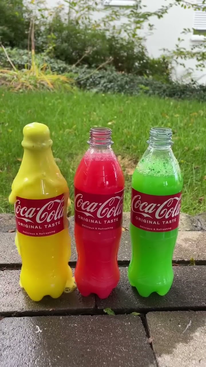 Coca Cola, Fanta, Sprite und Mentos |  #Experiments #Shorts