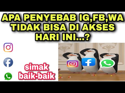 PANIK WA,FB,IG DOWN HARI INI || PENGGUNA TIDAK BISA AKSES APLIKASI // SIMAK BAIK BAIK YA