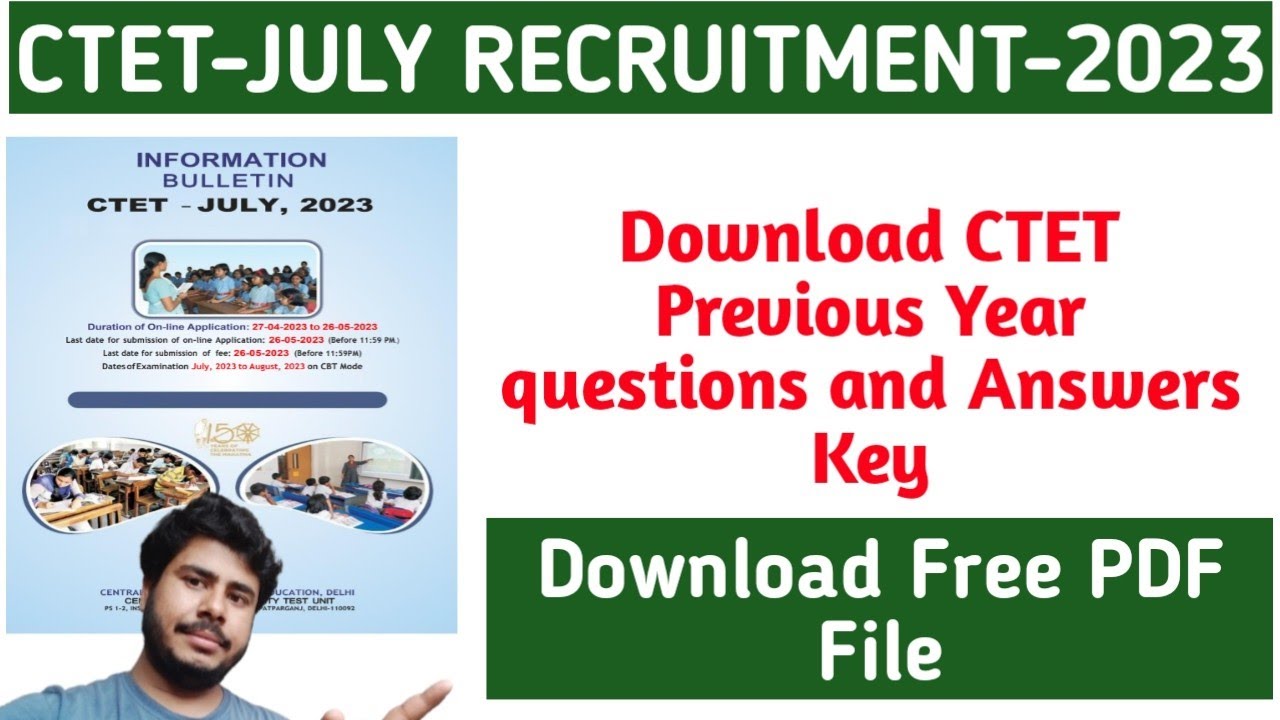 CTET July 2023 Previous Year Question Paper and Answer Key||CTET ...