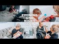 EVENING AND NIGHT FEED ROUTINE | 3 WEEK OLD NEWBORN AND 4 YEAR OLD | ellie polly