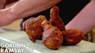 Buttermilk Fried Chicken with Sweet Pickled Celery | Gordon Ramsay