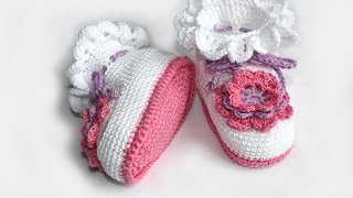 картинка: Вязание крючком. МК Пинетки крючком (часть 1) Crochet. Crocheted sandals.