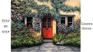 Garden House STEP by STEP Acrylic Painting (ColorByFeliks)