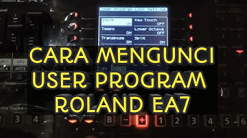 Setting Tombol Lock User program Roland EA7