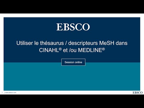 Vidéo: Pourquoi utiliser medline et cinahl ?