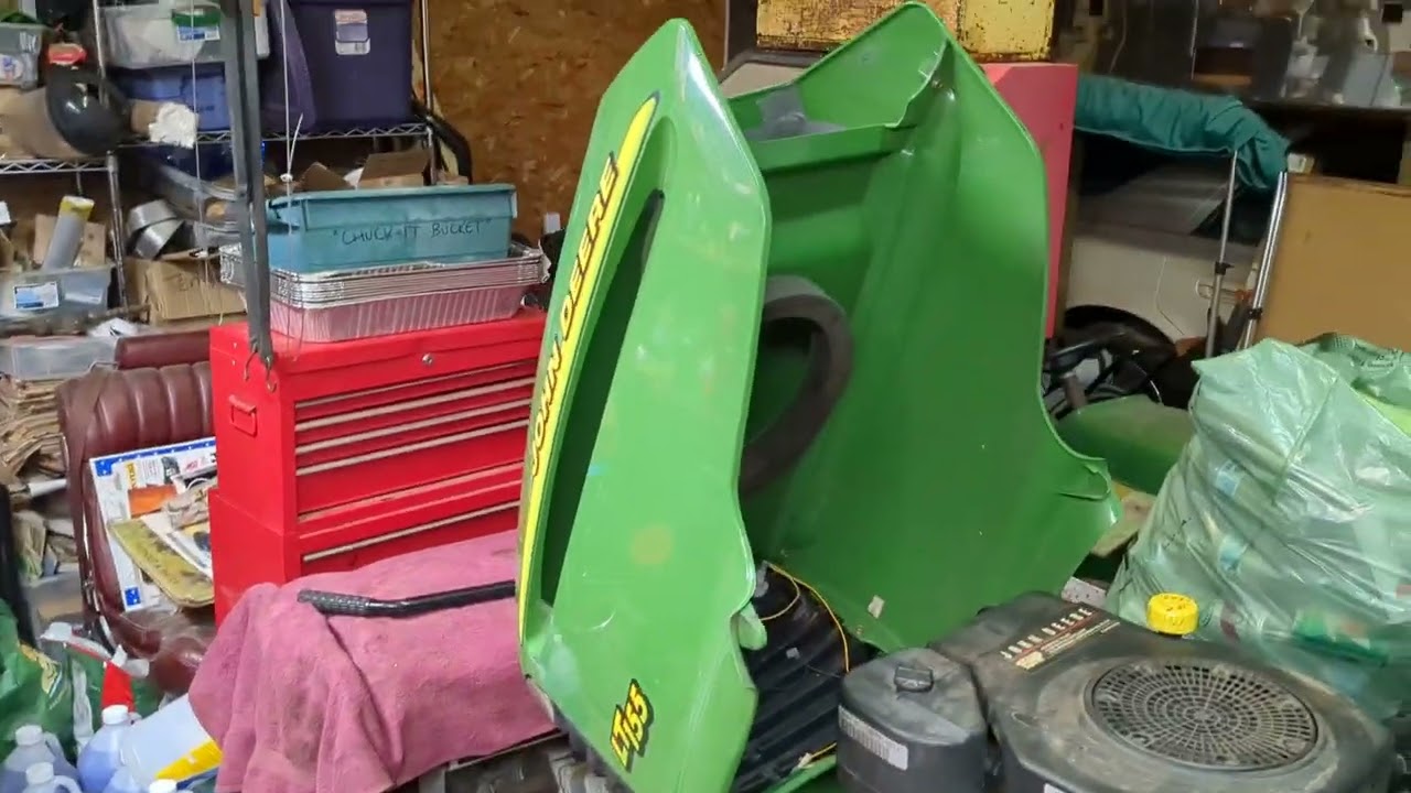 John Deere LT155 hood removal