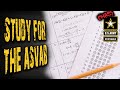 Studying for the ASVAB to join the military