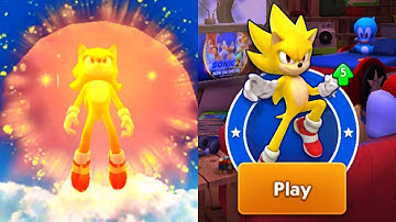 Sonic Dash - New Update with Movie Super Sonic New Character Unlocked - Run Gameplay