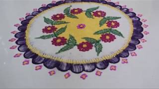 CREATIVE RANGOLI | RANGOLI WITH NEW TECHNIQUE