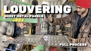 Louvering Sheet Metal Panels with Simple Homemade Louver Press  FULL PROCESS