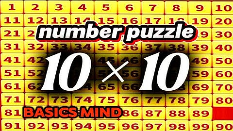 The 10x10 number puzzle is one of the most difficult puzzles, so don