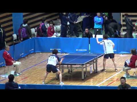 2013東京卓球選手権#5斎藤康順(大正大)vs金森翼((大阪経法大).
