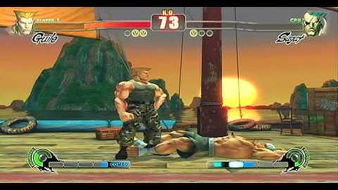 SFIV - Guile (ME) vs Sagat (CPU @ Hardest Difficulty) - 5 Rounds - Video 8 - [HQ Available]