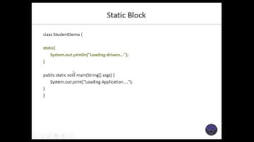static block in java | OOP 3.1