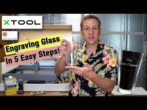 Etching Glass with the XTool D1 and RA2 Rotary - Masking Tape and Paper  Towel Experiment.