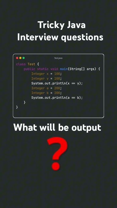 java tricky asked interview question ⁉️#java #interview #shortvideo ...