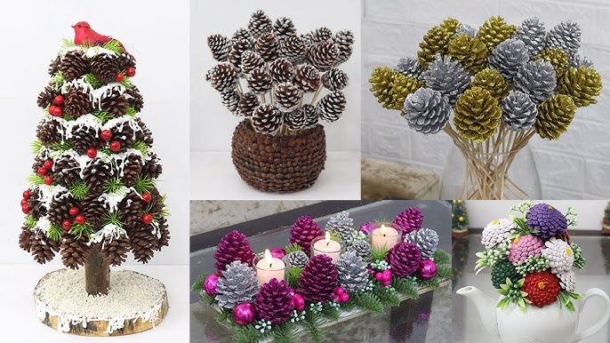 Bricolage : Des pots pour plantes en pommes de pin 