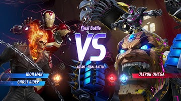 Marvel Vs Capcom Infinite   Arcade Mode 1 with Ironman & Ghost Rider