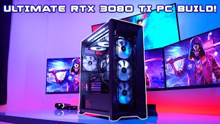 EPIC $3500 RTX 3080 TI Gaming PC BUILD! 7000X / H170i (Benchmarks)