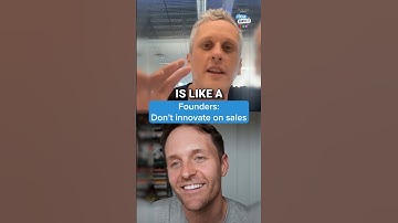 Founders: don’t innovate on sales