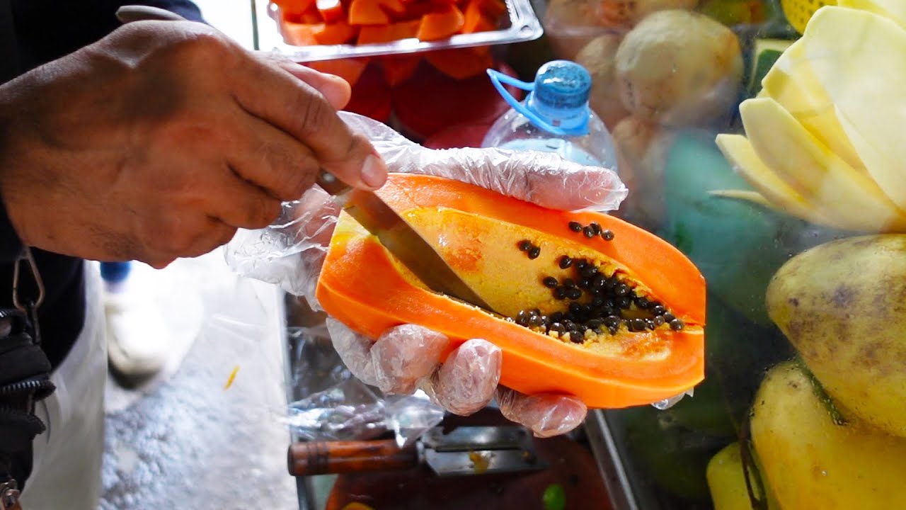 Ninja Fruit Cart! Papaya Cutting Skills