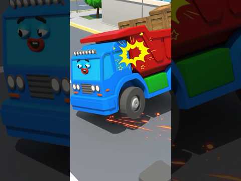 Truck 🛻 And Road Trouble 🙂#carcartoon #длядетей #мультикипромашинки #мультфильмы #трактор