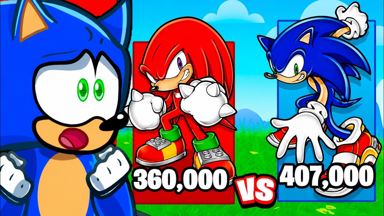 SONIC vs KNUCKLES Power Level Comparison