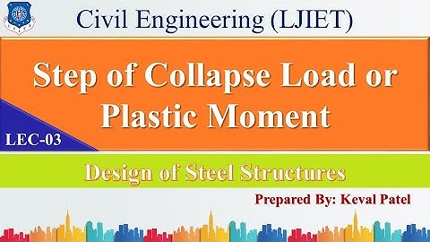Lec-03_Steps of Collapse Load or Plastic Moment| Design of Steel Structures | Civil Engineering