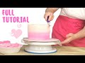 Easy Pink Ombre Cake Tutorial for Beginners,  Frosting Finisher Rolly Tool (Evil Cake Genius) Review