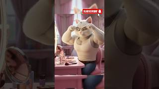 Daddy Cat fix Eyebrows #cat #cute #cutecat #funny #funnyvideo #funnyshorts #cartoon #fyp