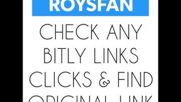 Check Any bitly links clicks & find original link.
