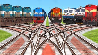 🚆💥 8 Insane Trains vs The Ultimate Bumpy Rail Challenge | Crazy Crossing Madness! 🔥Trains Video  screenshot 5