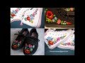 Kalocsai kézzel hímzett saját készítésű cipők