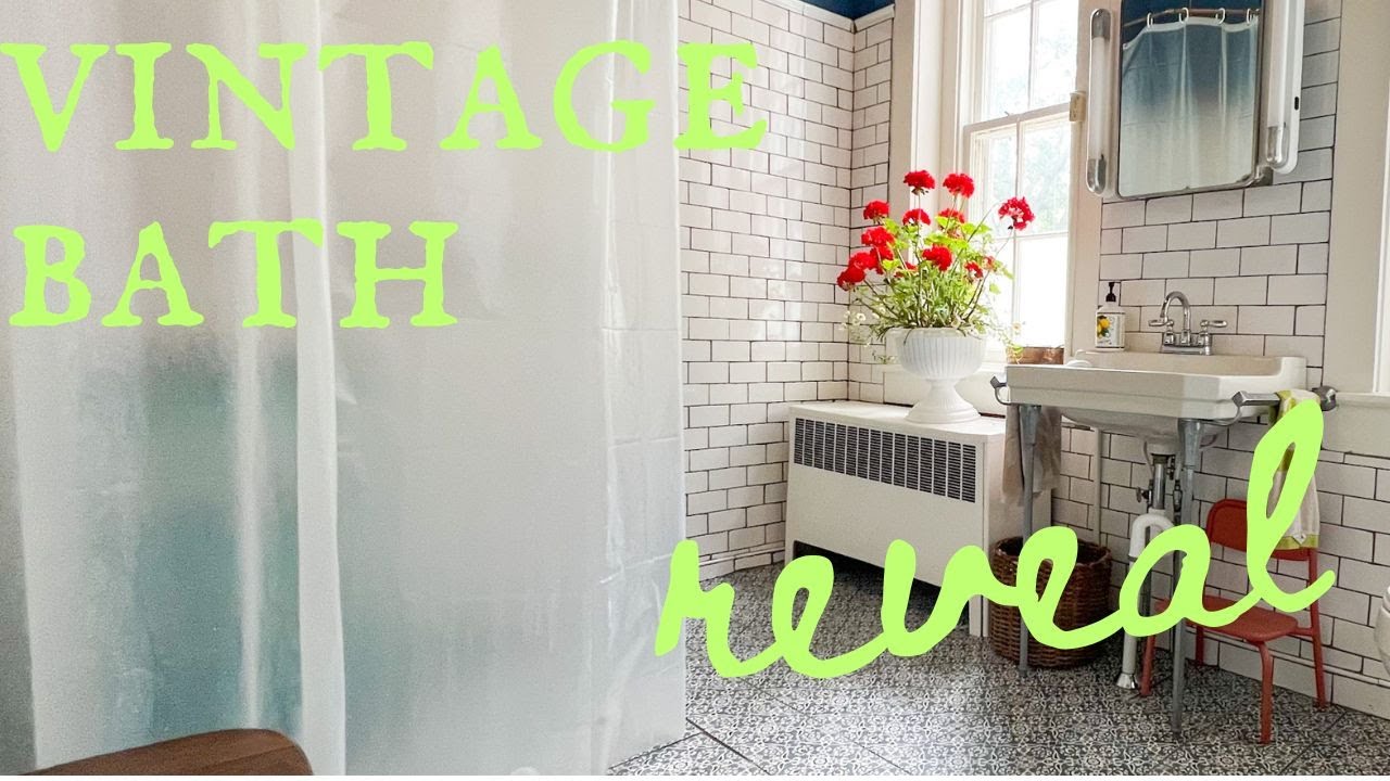 Vintage Bathroom Makeover Reveal! - YouTube