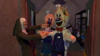 Ice Scream 4 vs Evil Nun 2  returned to her son Rod funny animation part 158