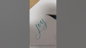 Lettering names with pointed pen modern calligraphy and Ferris Wheel Press Ink #shorts