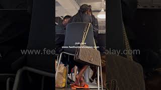 Candid Feet Ebony Girl Shoeplay